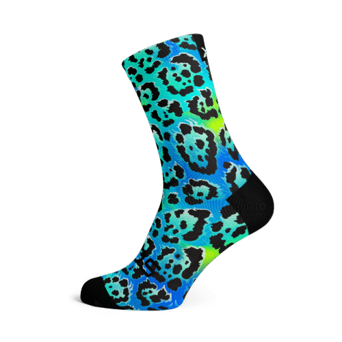 Electric-Leopard-Blue Chaussettes SOX FOOTWEAR Electric Leopard Blue
